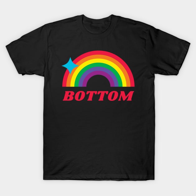 Gay Bottom, rainbow bottom, Top or bottom, gay joke T-Shirt by euheincaio